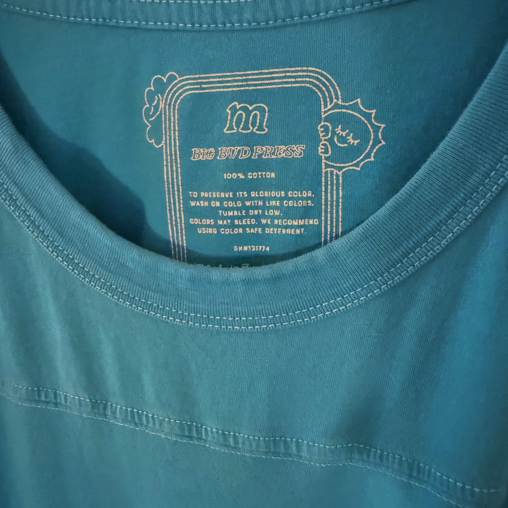 Big Bud Press Varsity T shirt - SOME DAMAGE please read - Picture 2 of 7